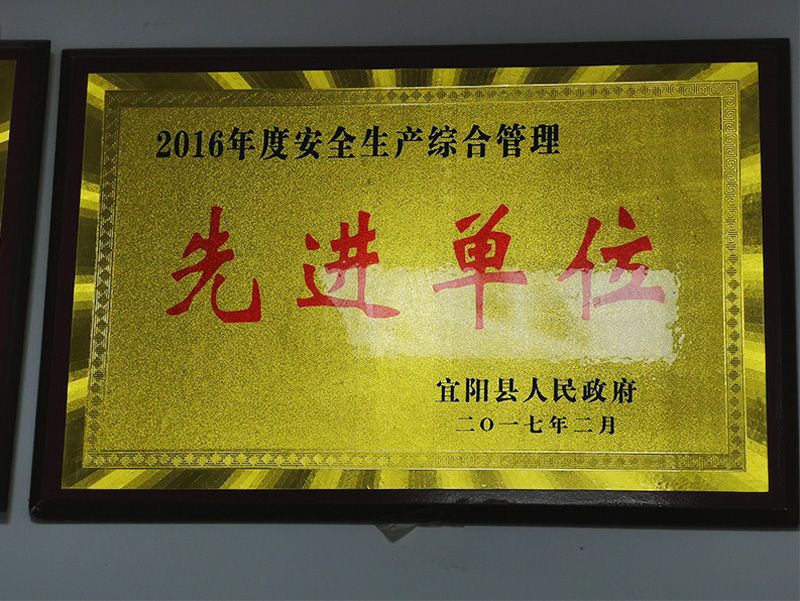 2016年度安全生产综合管理先进单位